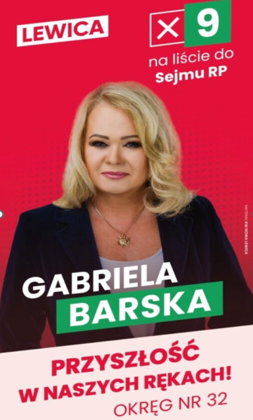 Plakat wyborczy Gabrieli Barskiej
